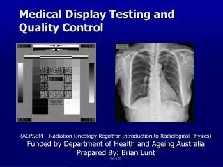 Medical Display Testing and Quality Control