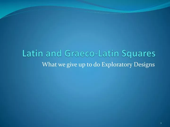 latin and graeco latin squares