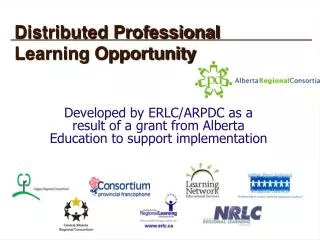 Distributed Professional Learning Opportunity