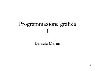 programmazione grafica 1