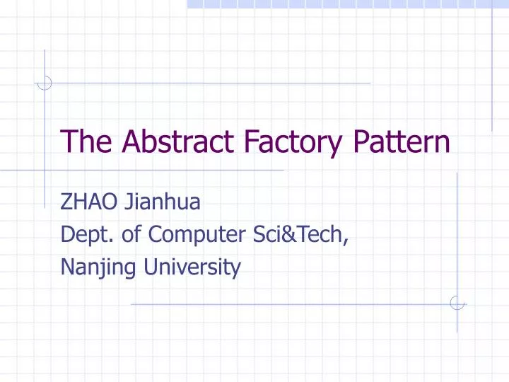 the abstract factory pattern