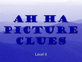 ah ha picture clues