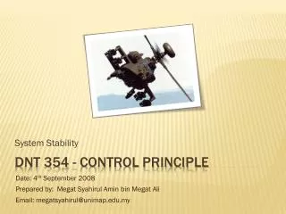DNT 354 - Control Principle