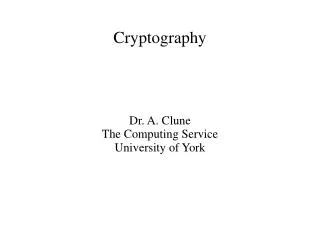 Cryptography