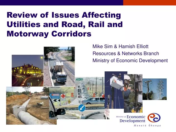 review of issues affecting utilities and road rail and motorway corridors