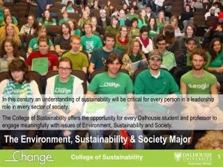 The Environment, Sustainability &amp; Society Major