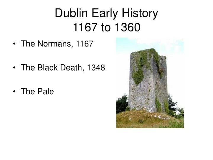 dublin early history 1167 to 1360