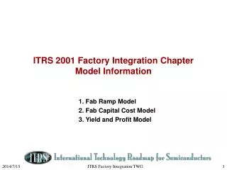 ITRS 2001 Factory Integration Chapter Model Information