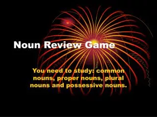 Noun Review Game