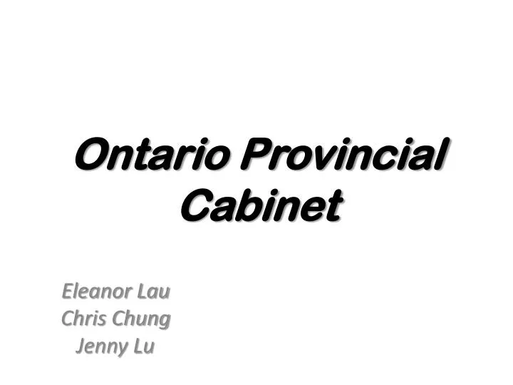 ontario provincial cabinet