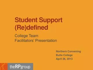 Student Support (Re)defined