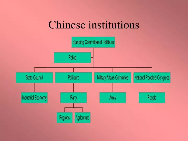 chinese institutions