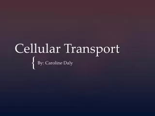 cellular transport