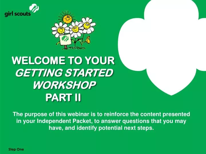 welcome to your getting started workshop part ii