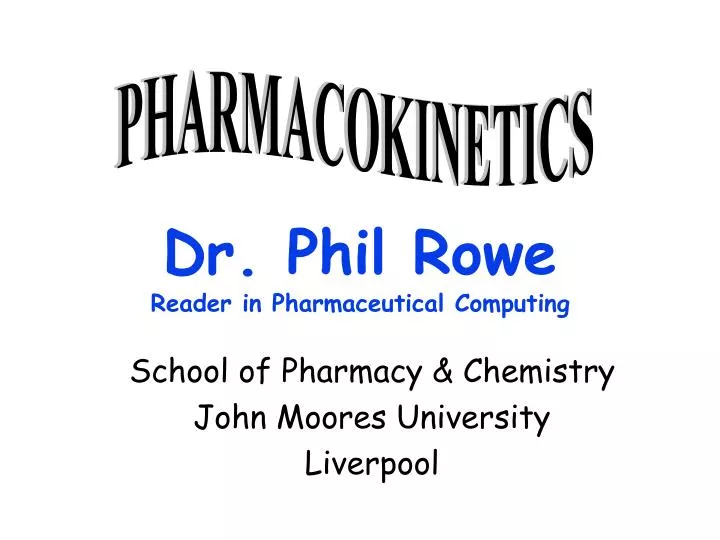 dr phil rowe reader in pharmaceutical computing