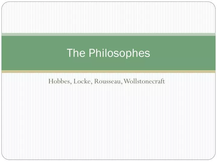 the philosophes