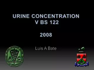 URINE CONCENTRATION V BS 122 2008