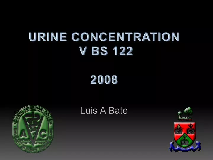 urine concentration v bs 122 2008