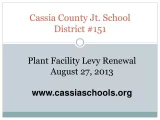 Cassia County Jt. School District #151