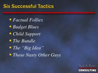 Six Successful Tactics