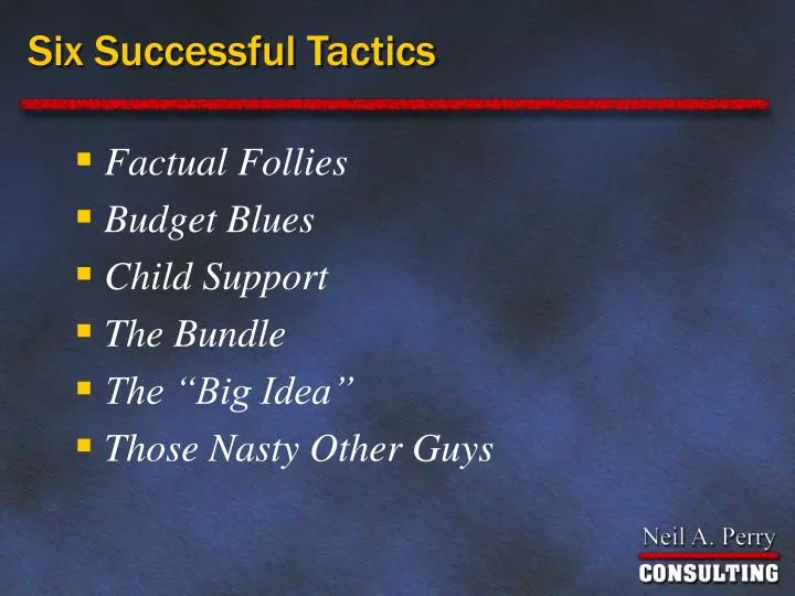 six successful tactics