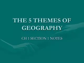the 5 themes of geography