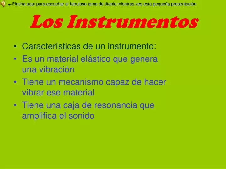 los instrumentos