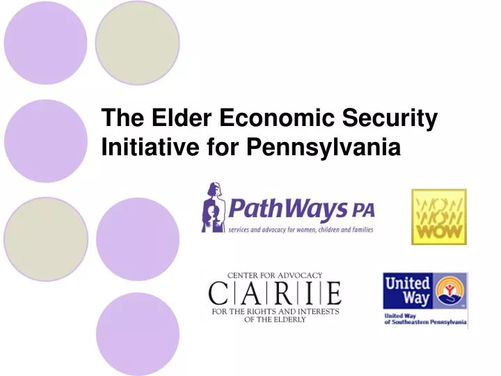 the elder economic security initiative for pennsylvania