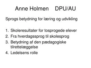 anne holmen dpu au