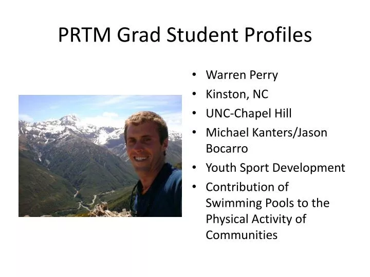 prtm grad student profiles