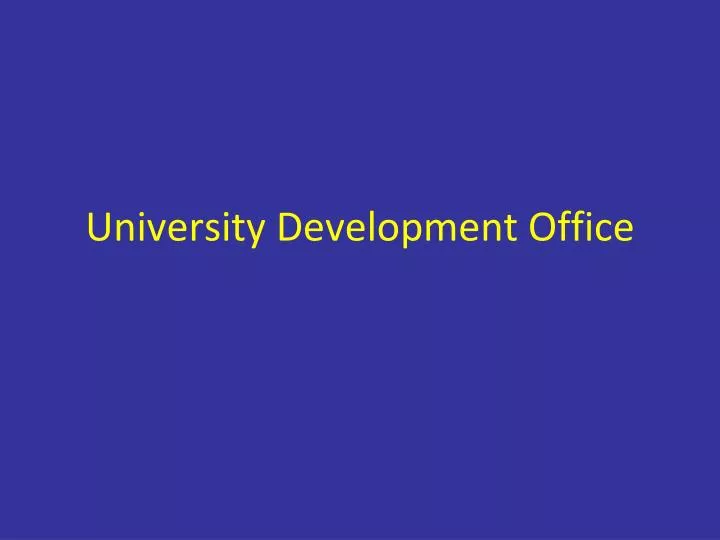 university development office