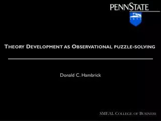 Theory Development as Observational puzzle-solving