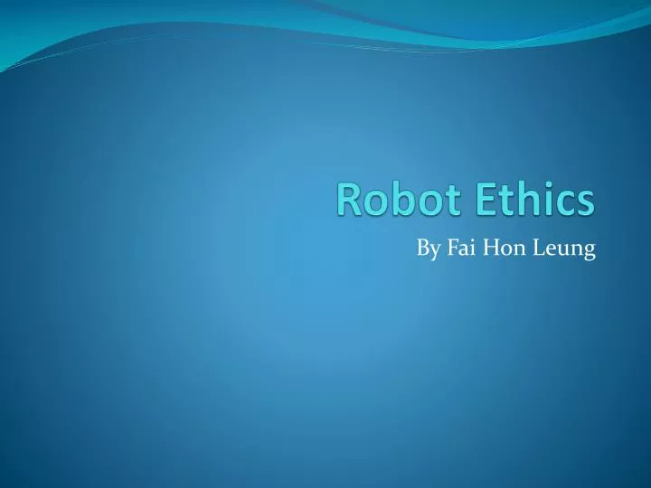 robot ethics