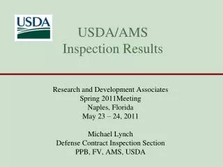 USDA/AMS Inspection Results
