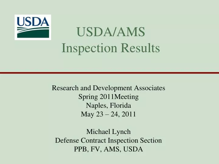 usda ams inspection results