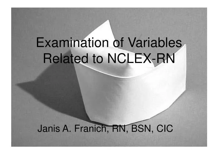 examination of variables related to nclex rn