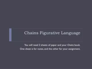 Chains Figurative Language