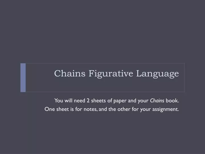 chains figurative language