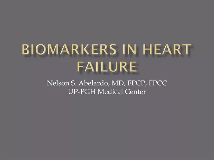 biomarkers in heart failure