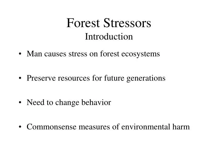forest stressors introduction