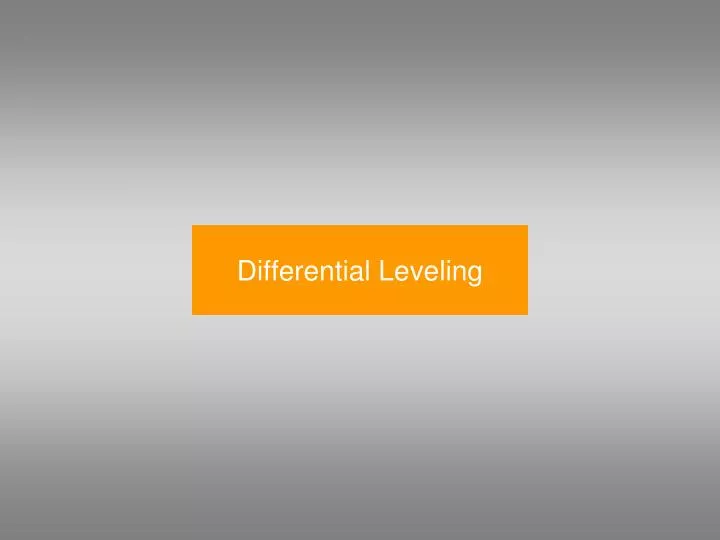 differential leveling