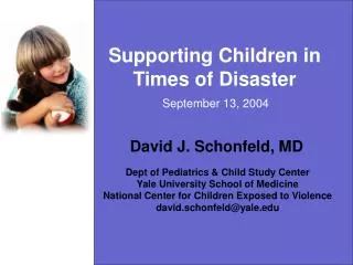 Supporting Children in Times of Disaster
