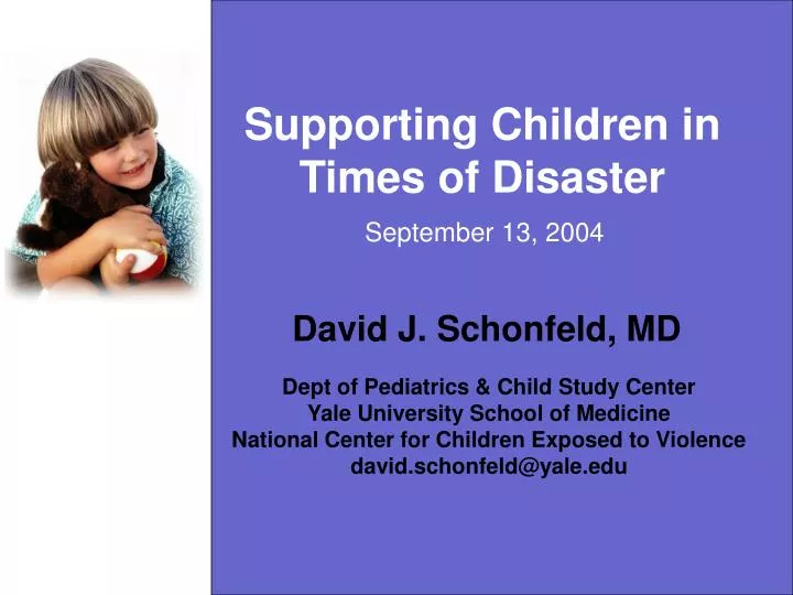 supporting children in times of disaster