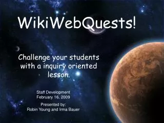 WikiWebQuests!