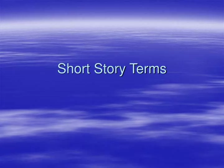 short story terms