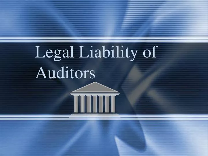 legal liability of auditors