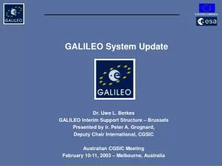 GALILEO System Update