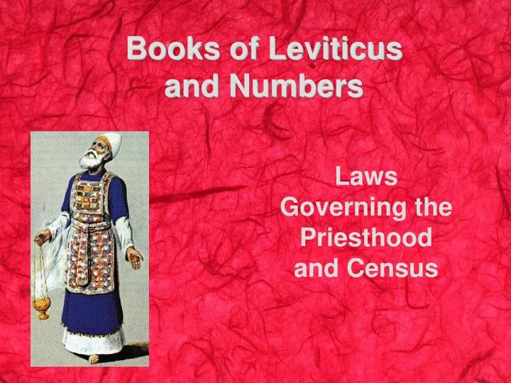 books of leviticus and numbers
