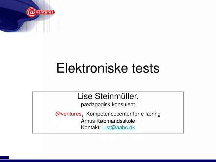 elektroniske tests