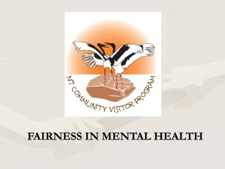 fairness in mental health